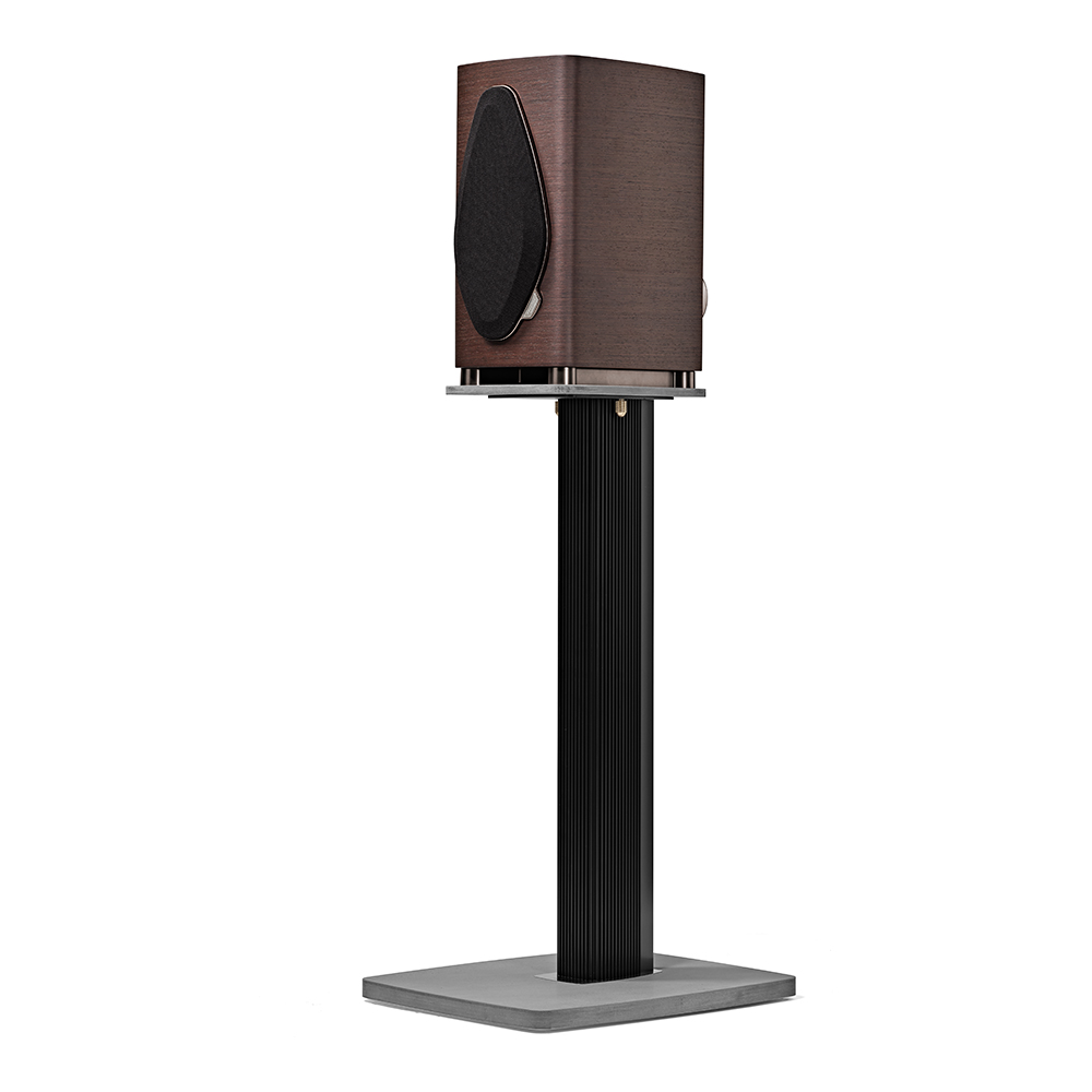 Enceinte bibliothèque Sonus faber Sonetto I G2 wengé sur pied et avec grille