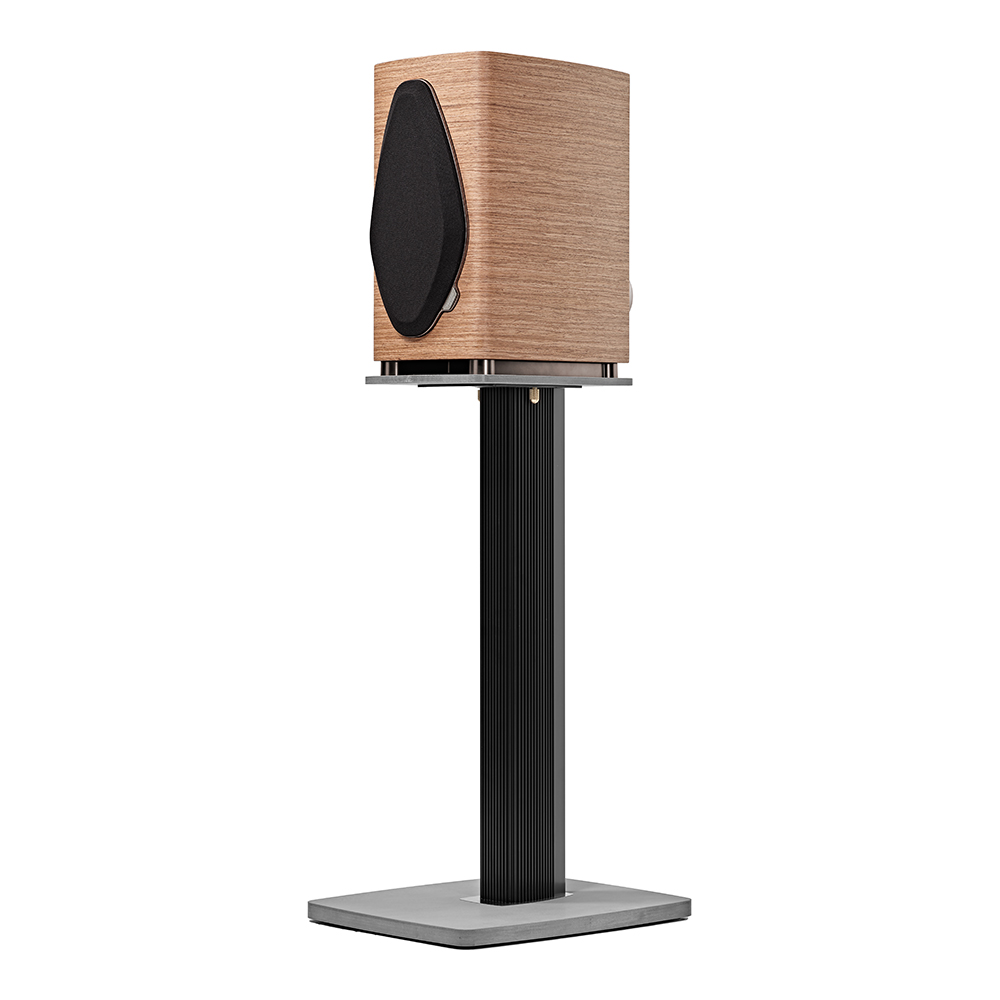 Enceinte bibliothèque Sonus faber Sonetto II G2 noyer sur pied et avec grille
