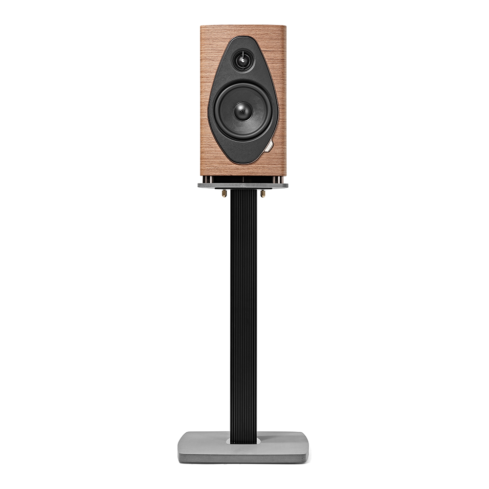 Enceinte bibliothèque Sonus faber Sonetto II G2 noyer sur pied face avant