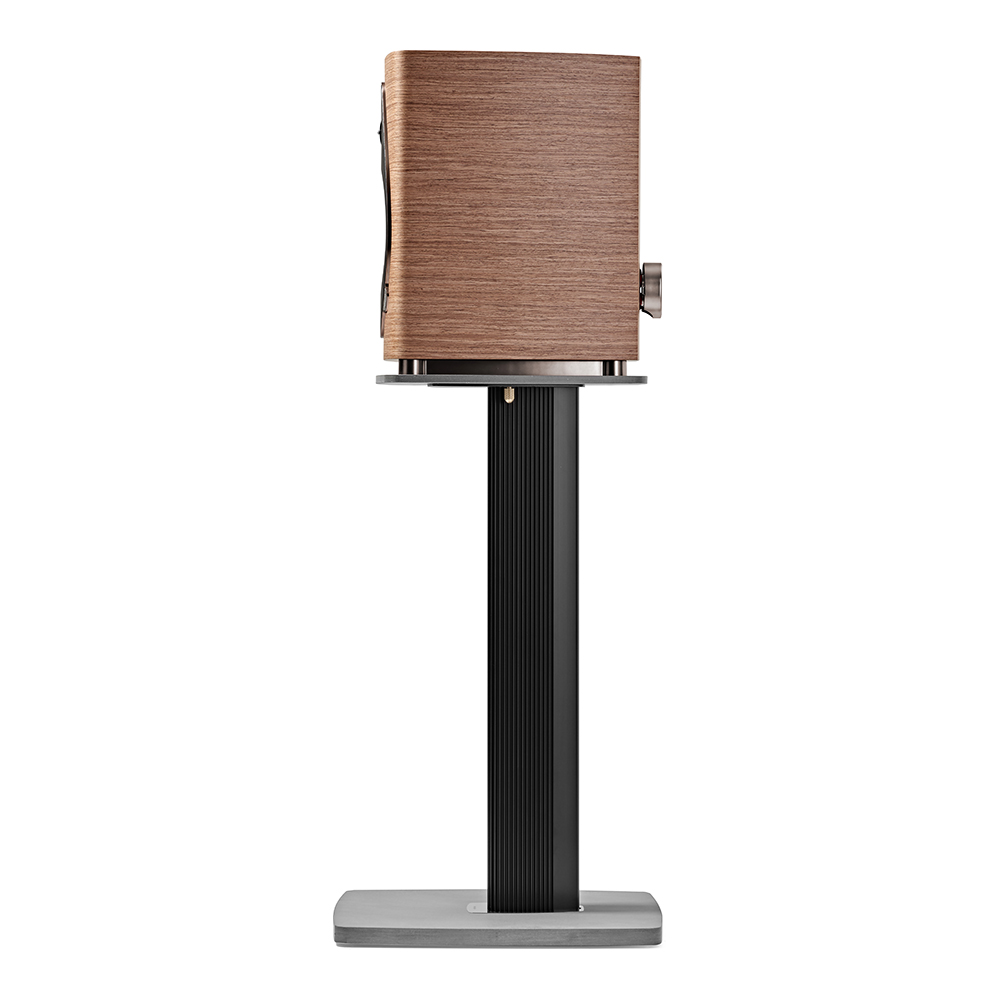 Enceinte bibliothèque Sonus faber Sonetto II G2 noyer sur pied vue de coté