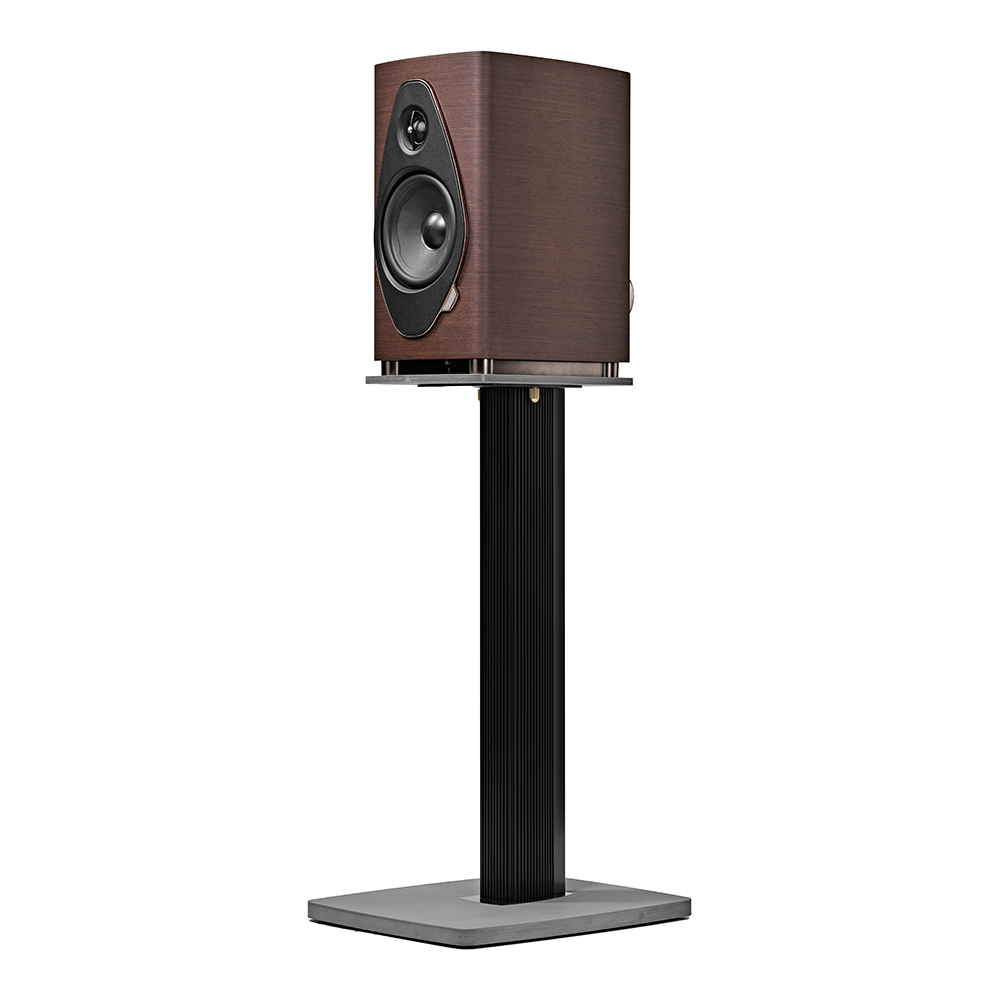 Enceinte bibliothèque Sonus faber Sonetto II G2 wengé sur pied