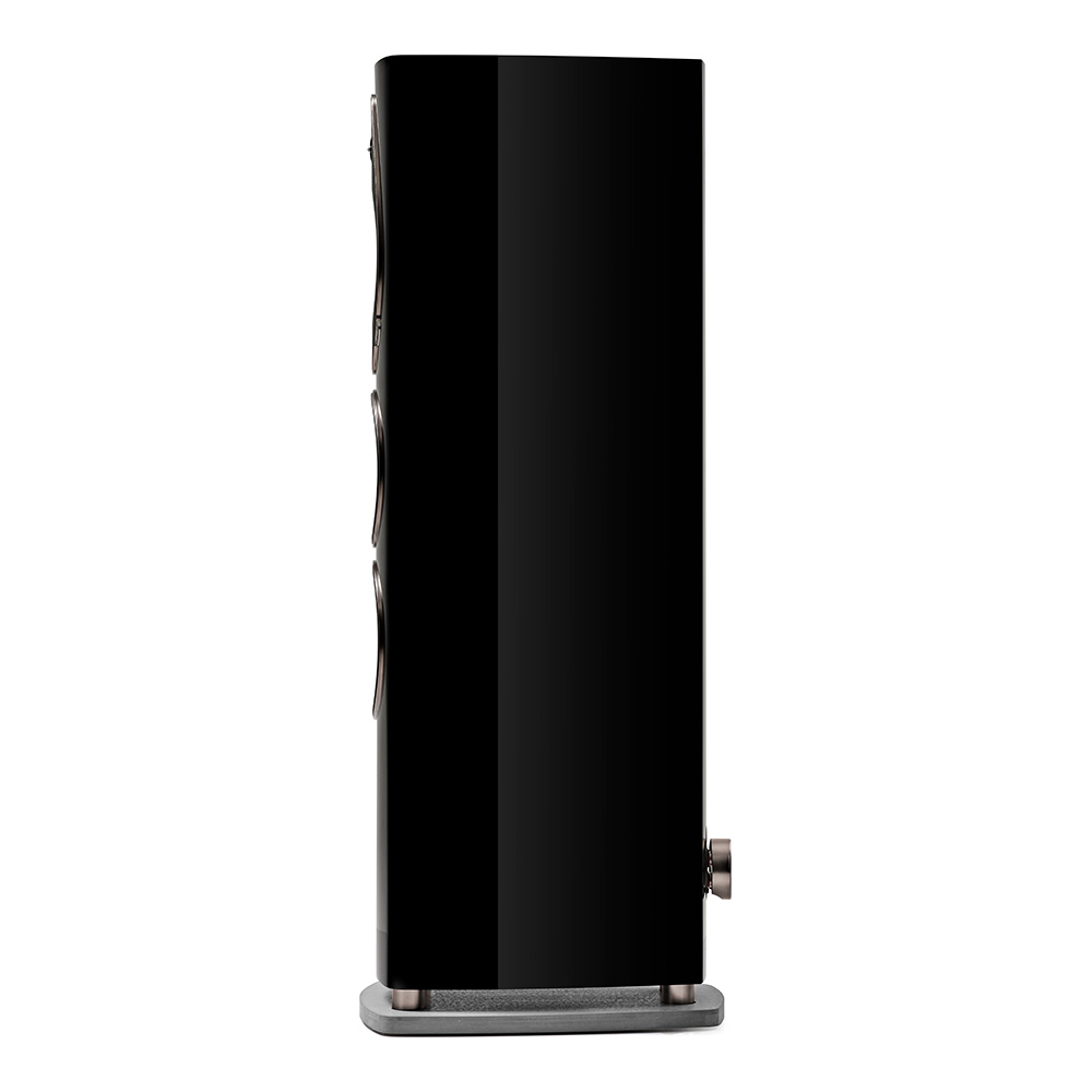 Enceinte colonne Sonus faber Sonetto V G2 noir laqué vue de coté