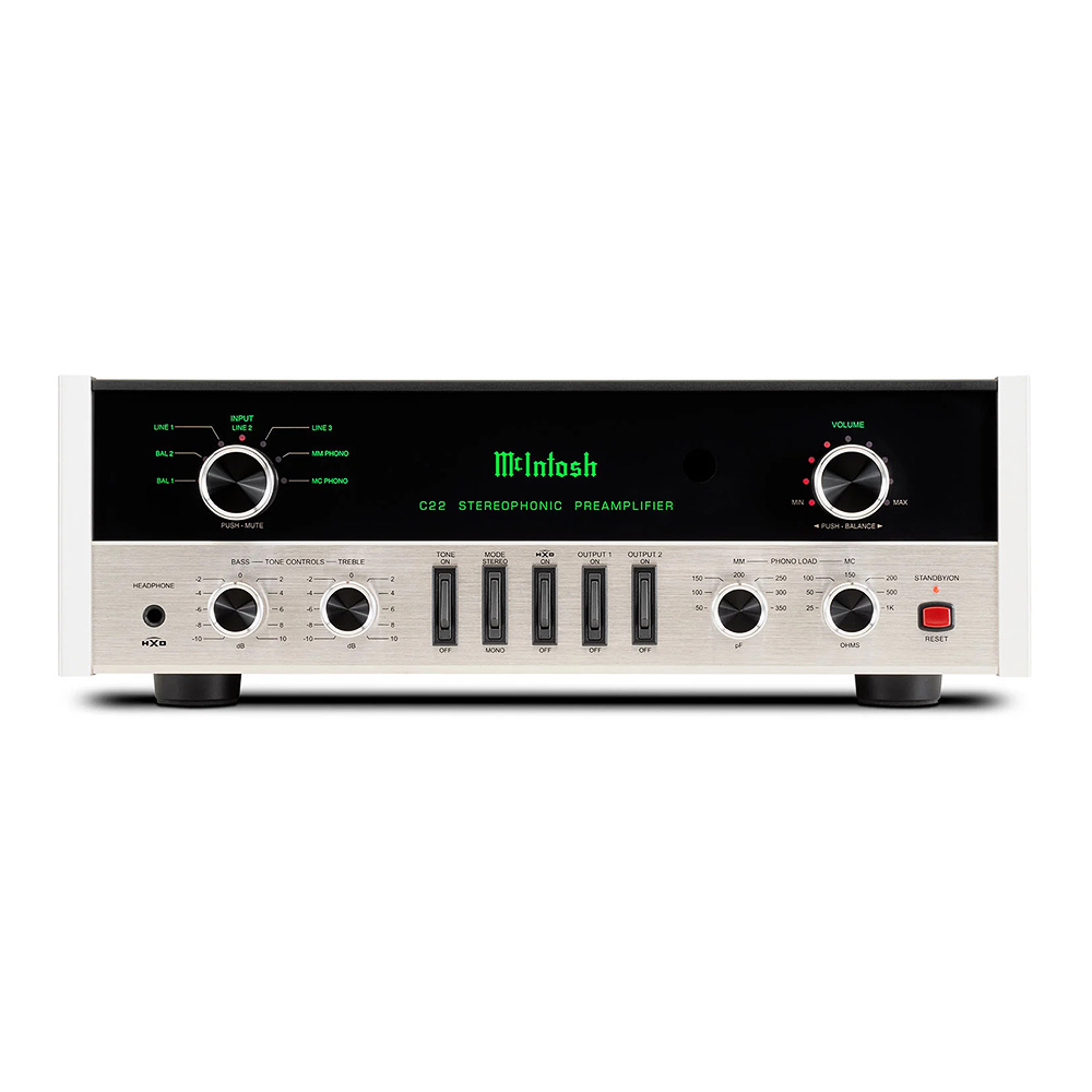 Préamplificateur à tubes McIntosh C22 Mk V face avant