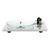 Rega Planar 3 blanc laqué vue de face avec la cellule Exact MM