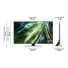 Téléviseur Samsung QE43QN90D dimensions