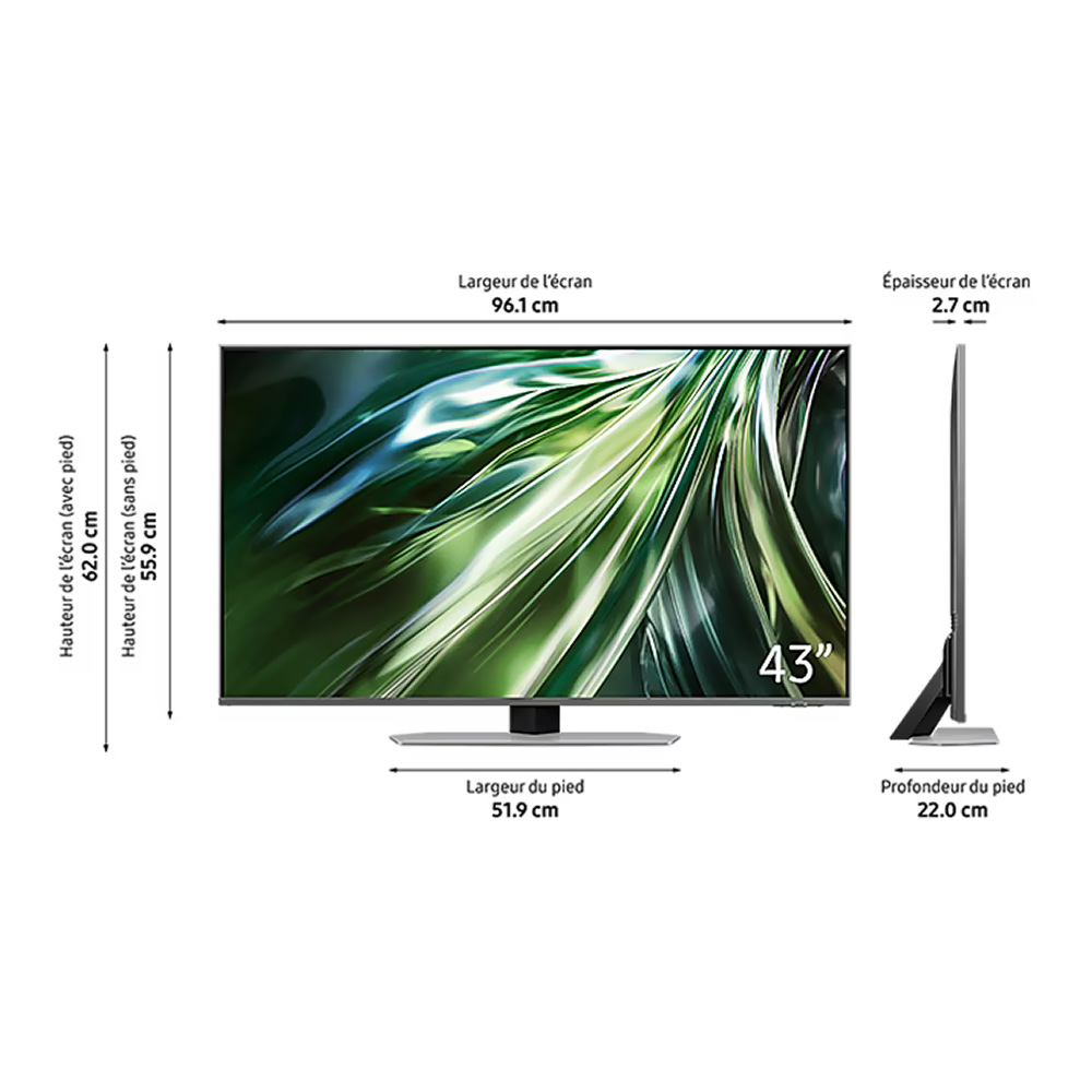 Téléviseur Samsung QE43QN90D dimensions