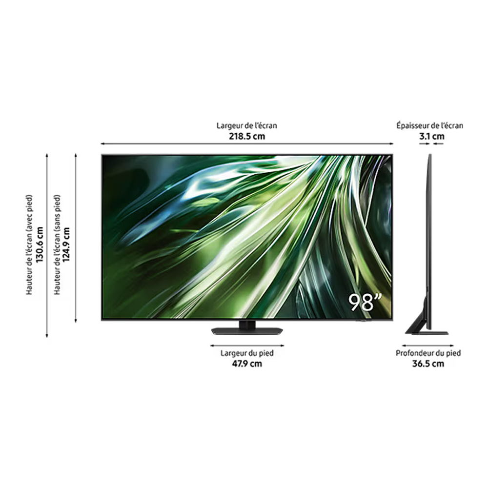 Téléviseur Samsung QE98QN90D dimensions