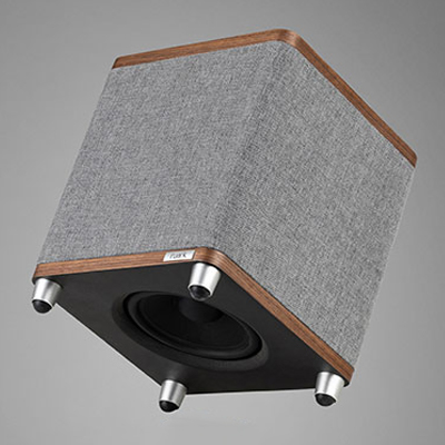 Vue du radiateur passif de 170 mm du caisson de basses Ruark Audio RS1