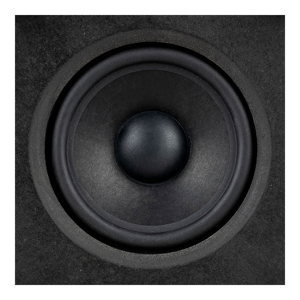 Zoom sur le radiateur passif de 170 mm du caisson de basses Ruark Audio RS1