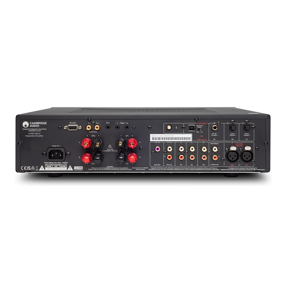 Amplificateur intégré Cambridge Audio CXA81 Mk II face arrière
