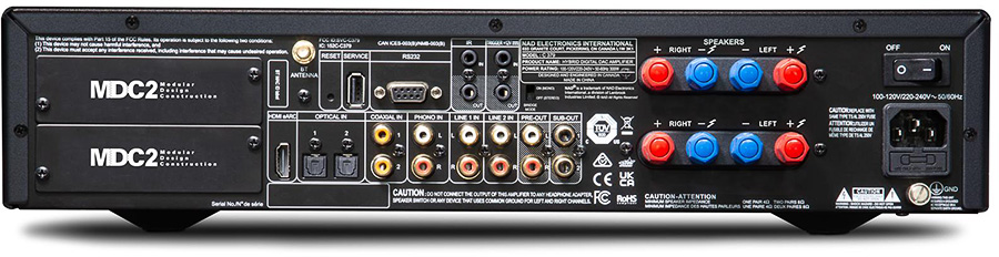 Connectique variée du NAD C 379
