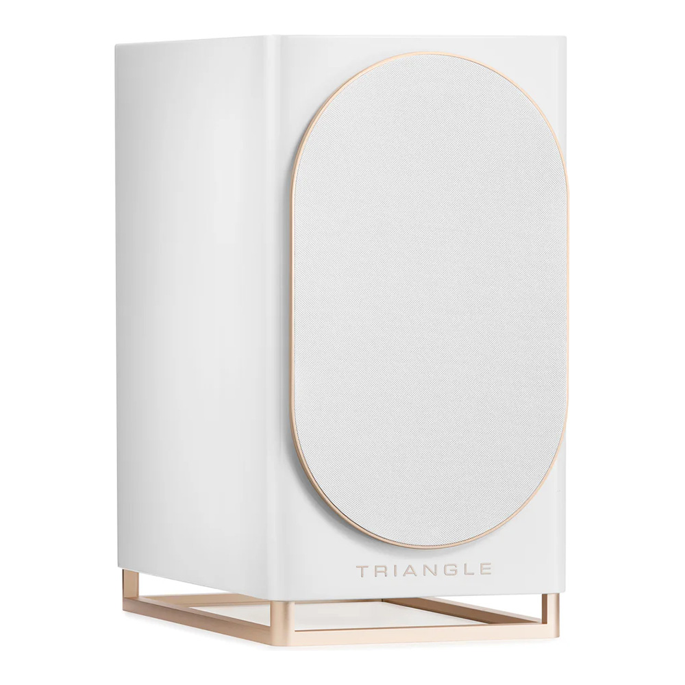 Enceinte Triangle Capella finition blanc sidéral avec grille