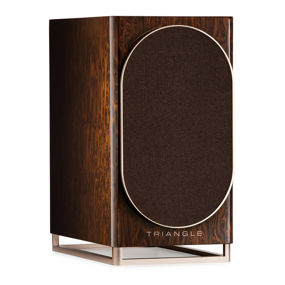 Enceinte Triangle Capella finition nébuleuse brune avec grille