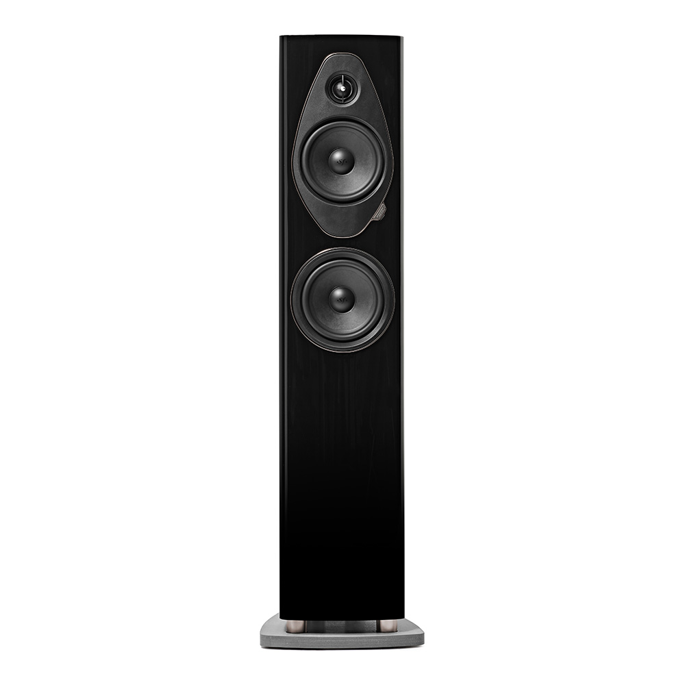 Enceinte colonne Sonus faber Sonetto III G2 noir laqué face avant