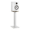 Enceintes Triangle Capella finition blanc sidéral sur pied
