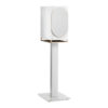 Enceintes Triangle Capella finition blanc sidéral sur pied avec grille