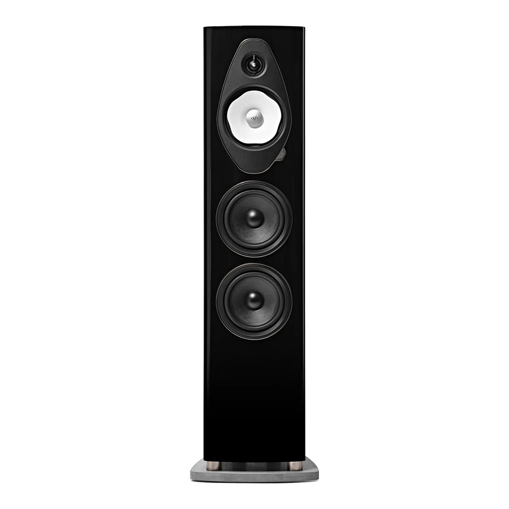 Enceinte colonne Sonus faber Sonetto V G2 noir laqué face avant