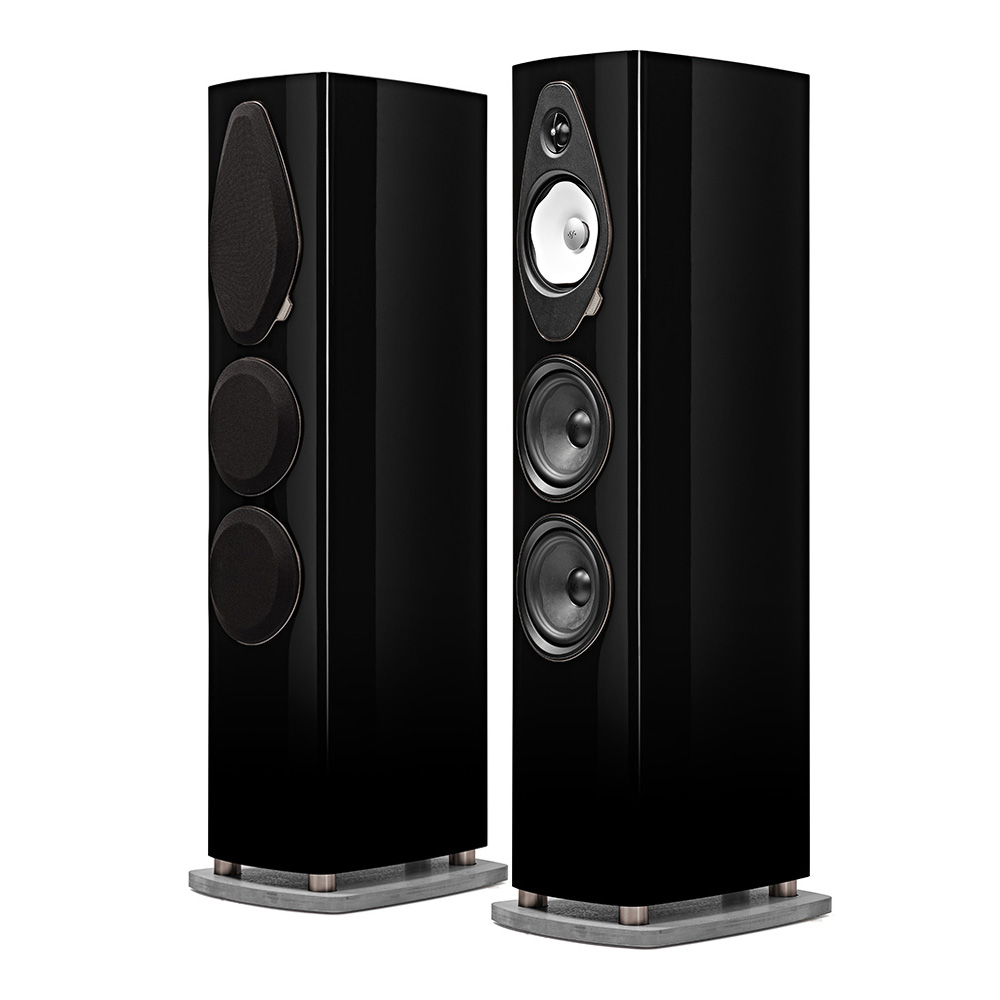 Enceintes colonnes Sonus faber Sonetto V G2 noir laqué