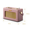 Roberts Revival UNO BT rose sombre dimensions