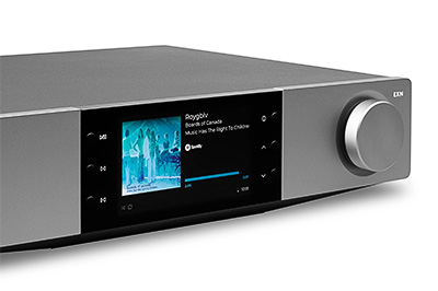 Châssis en aluminium du Cambridge Audio EXN100 avec son écrant large