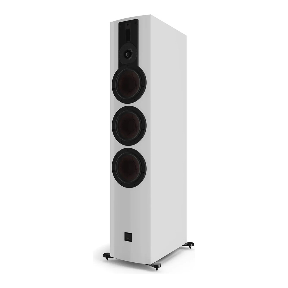 Enceinte colonne Dali Rubikore 8 Blanc laqué vue oblique gauche avant