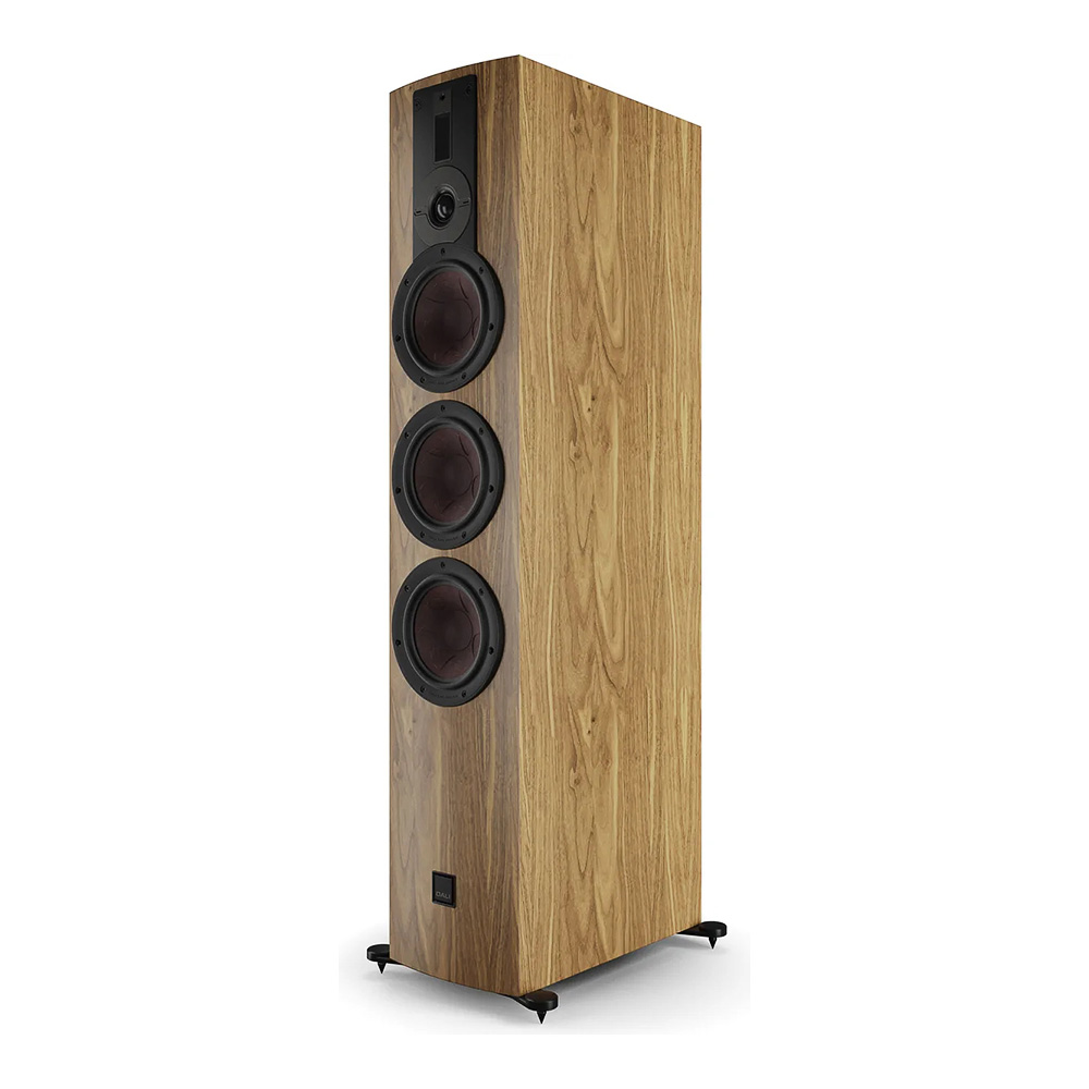 Enceinte colonne Dali Rubikore 8 Noyer vue oblique gauche avant
