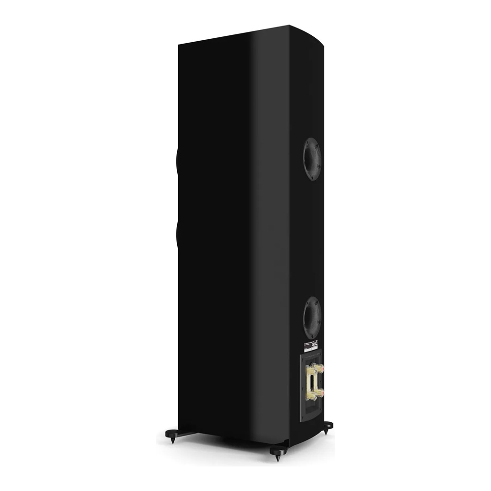 Enceintes colonnes Dali Rubikore 6 Noir laqué vue oblique droite arrière