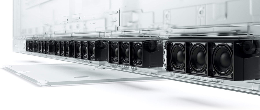 Barre de son Technics avec 16 haut parleurs alimentés par une amplification de 150 Watts