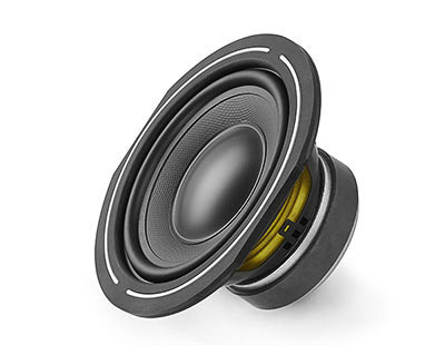 Détail du woofer des BR10 avec membrane en fibre de verre