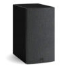 Enceinte bibliothèque Dali Rubikore 2 Noir laqué vue oblique droite avec grille finition Shadow Black