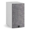 Enceinte bibliothèque Dali Rubikore 2 Noyer vue oblique droite avec grille finition Mountain Gray