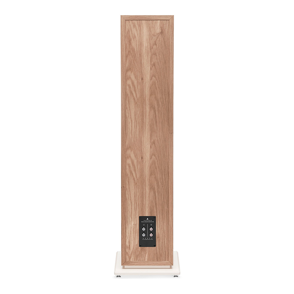Enceinte colonne Borea BR10 chêne clair face arrière