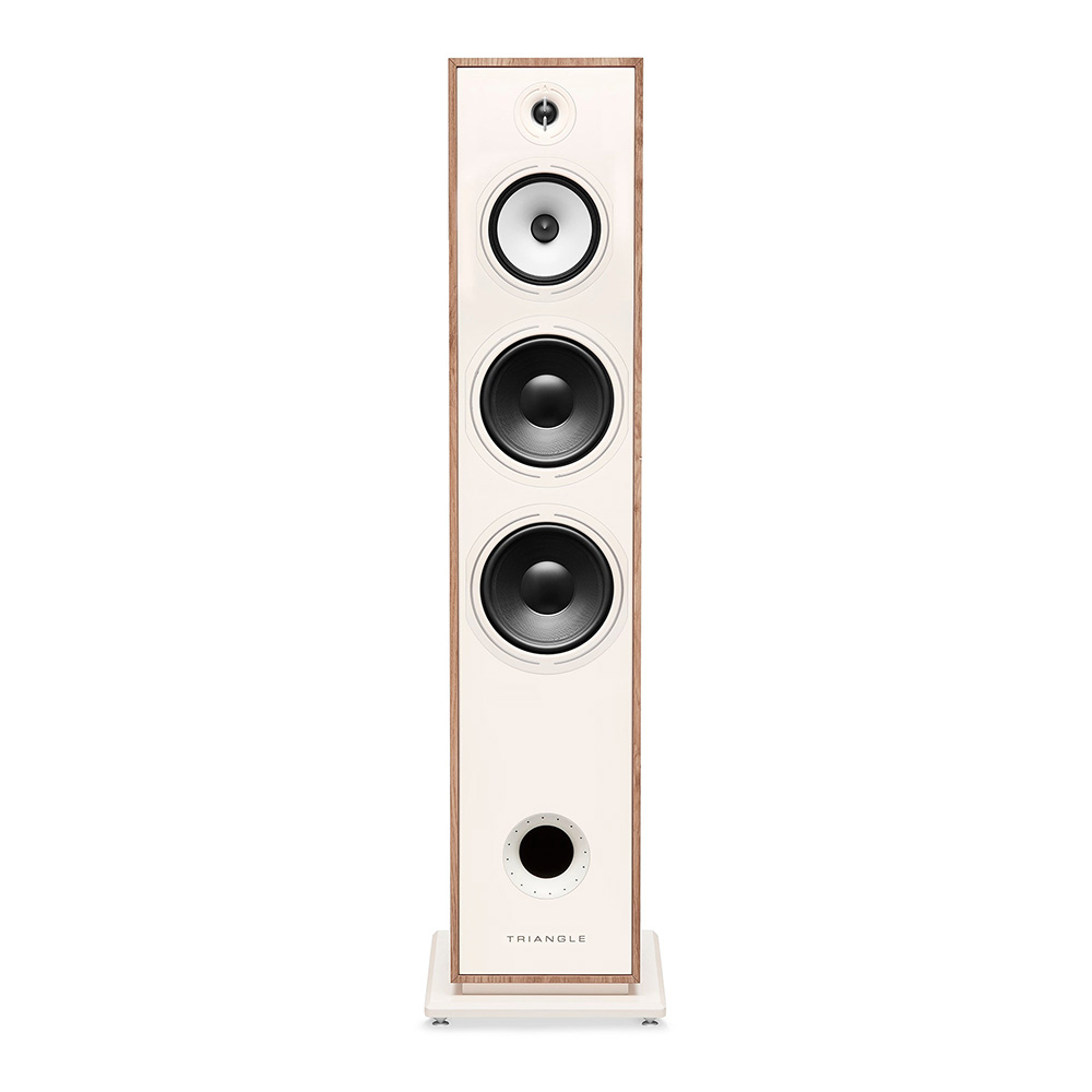 Enceinte colonne Borea BR10 chêne clair face avant