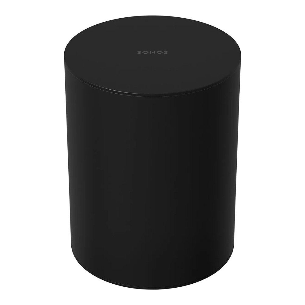 Sonos Sub Mini vue latérale inclinée noir