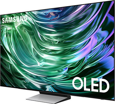 Téléviseur Samsung QE83S93D mettant en évidence son design LaserSlim