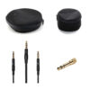 Accessoires du Meze 105 AER avec pochette câble adaptateur et câble Kevlar
