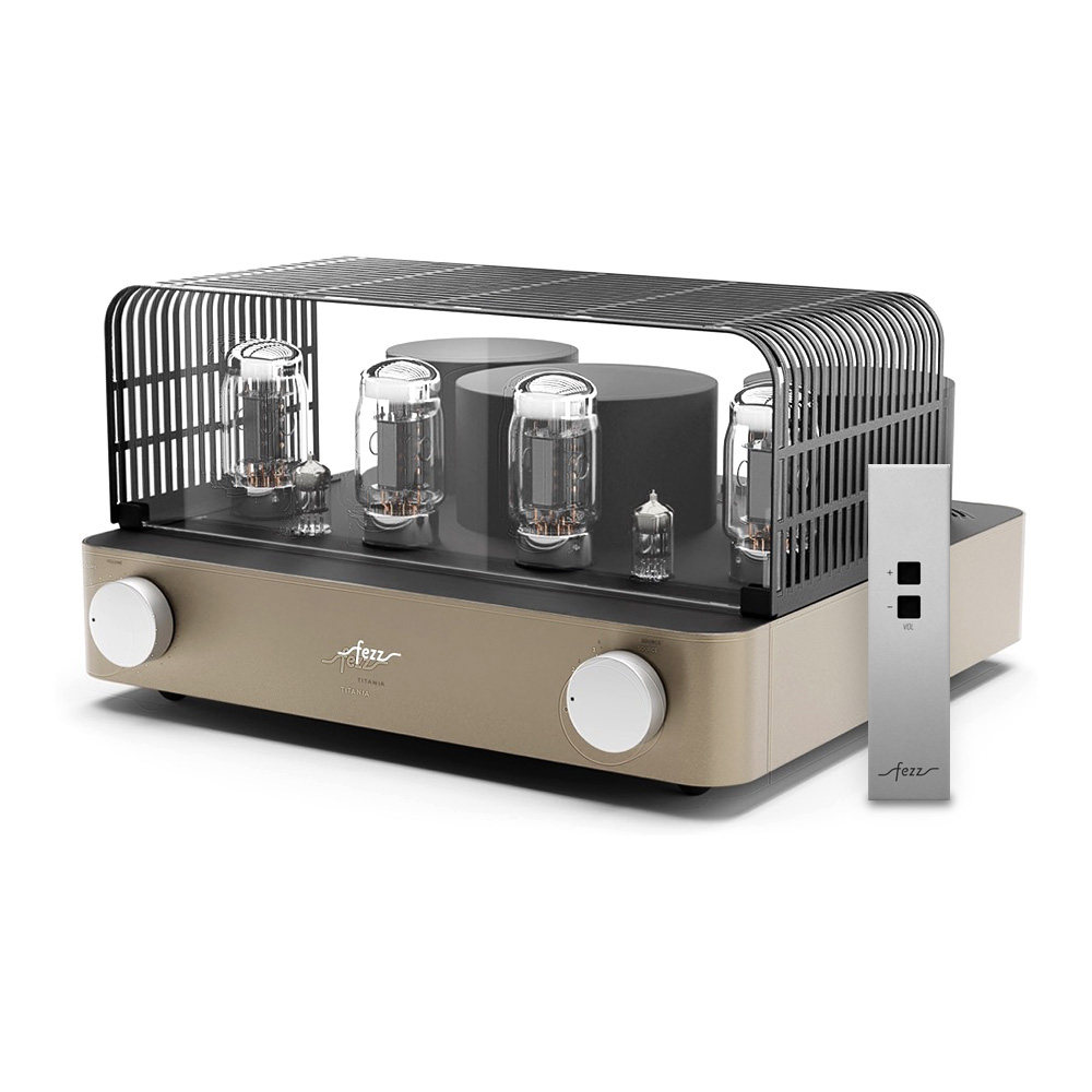 Amplificateur intégré à tubes Fezz Titania EVO EVO Sunlight avec grille et télécommande