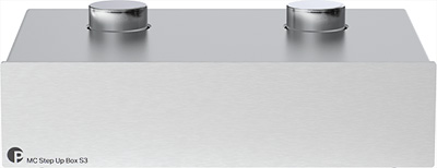 Châssis en aluminium massif du Pro ject MC Step Up Box S3
