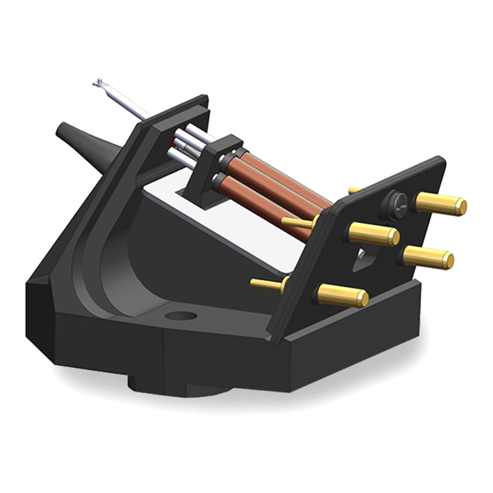 Illustration interne de la cellule Rega Nd3 mettant en évidence les bobines miniaturisées