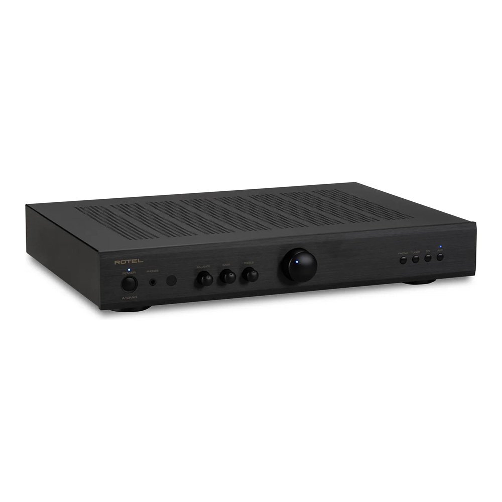 Amplificateur intégré Rotel A10 MKII noir vue oblique