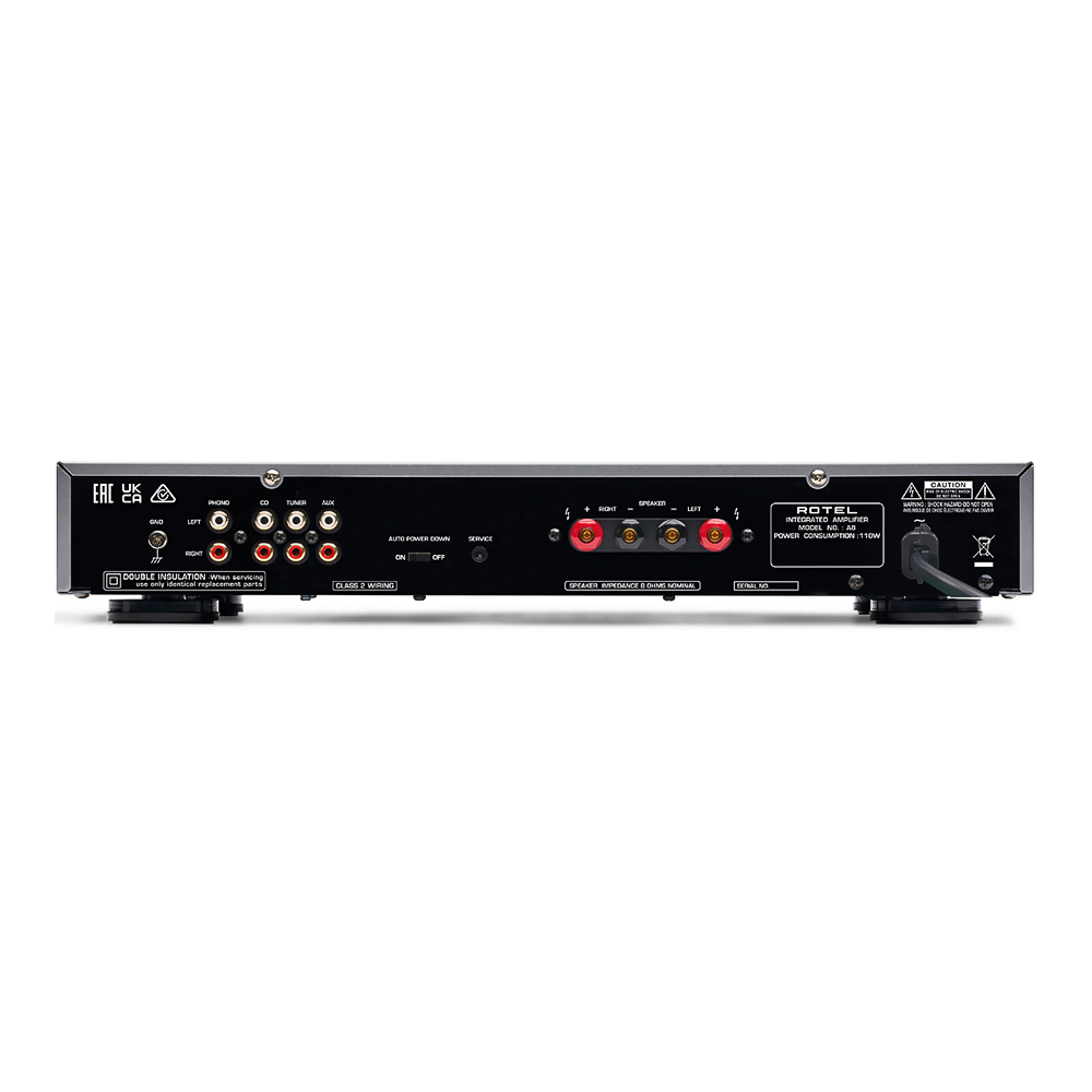 Amplificateur intégré Rotel A8 face arrière