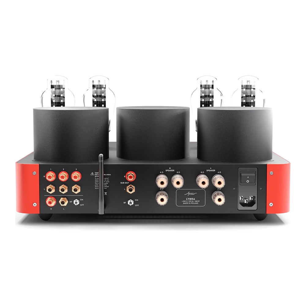 Amplificateur intégré à tubes Fezz Lybra 300B finition Burning Red face arrière