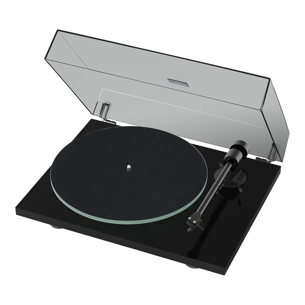 Platine vinyle Pro Ject T1 EVO noir laqué avec capot