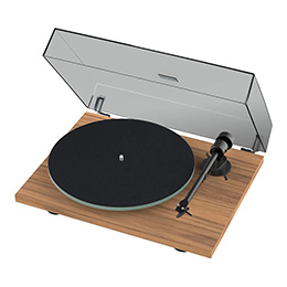 Platine vinyle Pro Ject T1 EVO noyer avec capot