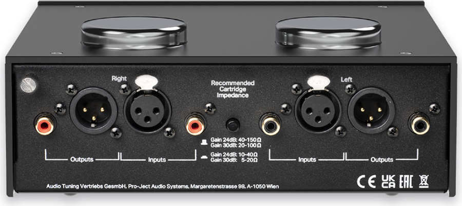 connectique du Pro Ject MC Step Up Box DS3 B