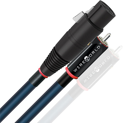 wireworld luna 10 vue détaillée des connecteurs rca et xlr