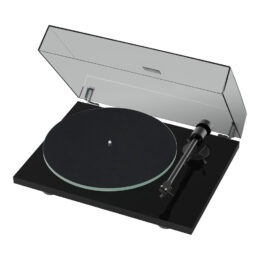 Platine vinyle Pro Ject T1 EVO Phono noir laque avec capot