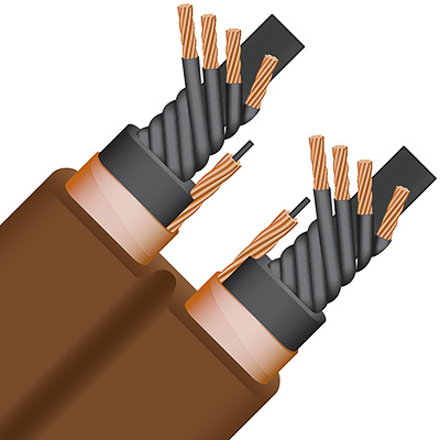 Schéma du Wireworld Electra 10 Power illustrant la disposition des conducteurs section 12 AWG et l’architecture Fluxfield™