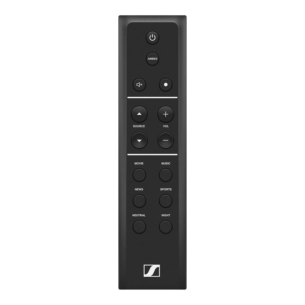 Télécommande de la barre de son Sennheiser Ambeo SoundBar Max