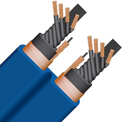Vue interne du wireworld stratus 10 power avec ses fils torsadés multi brins